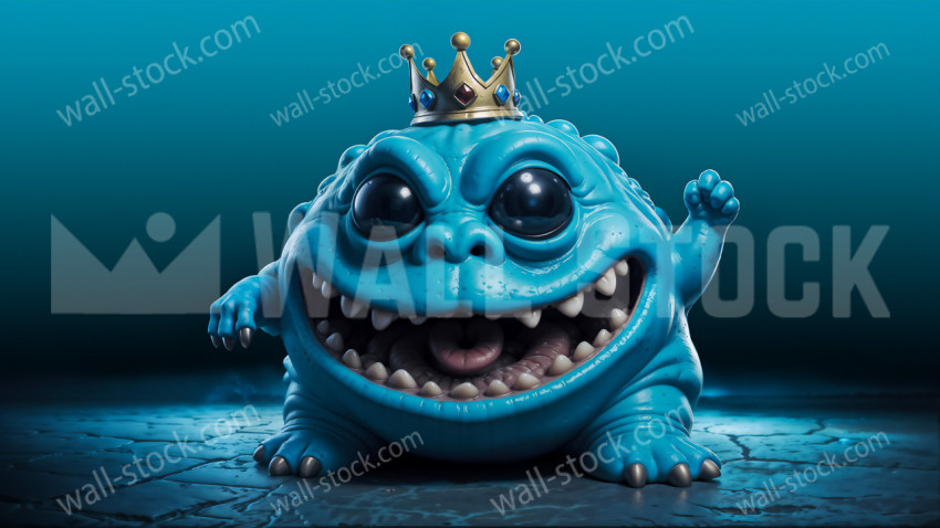 The king of bacteria with his crown on his head in his own dimension's kingdom