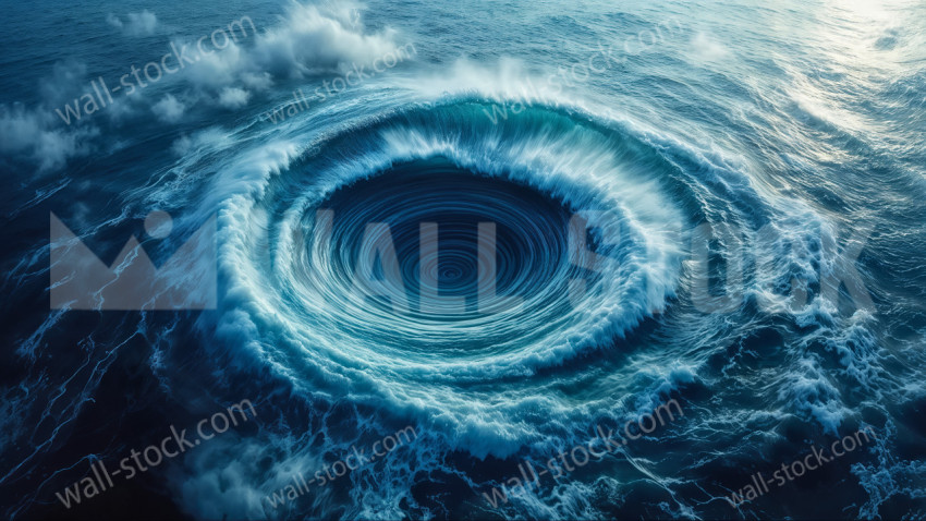The ocean bulges upwards after a major underwater earthquake, creating a massive ocean vortex
